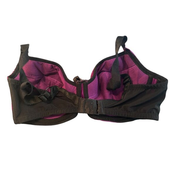 Parfait Purple Velvet Satin Bra 36G Push Up Underwire Plus Whimsigoth Coquette - Picture 2 of 4